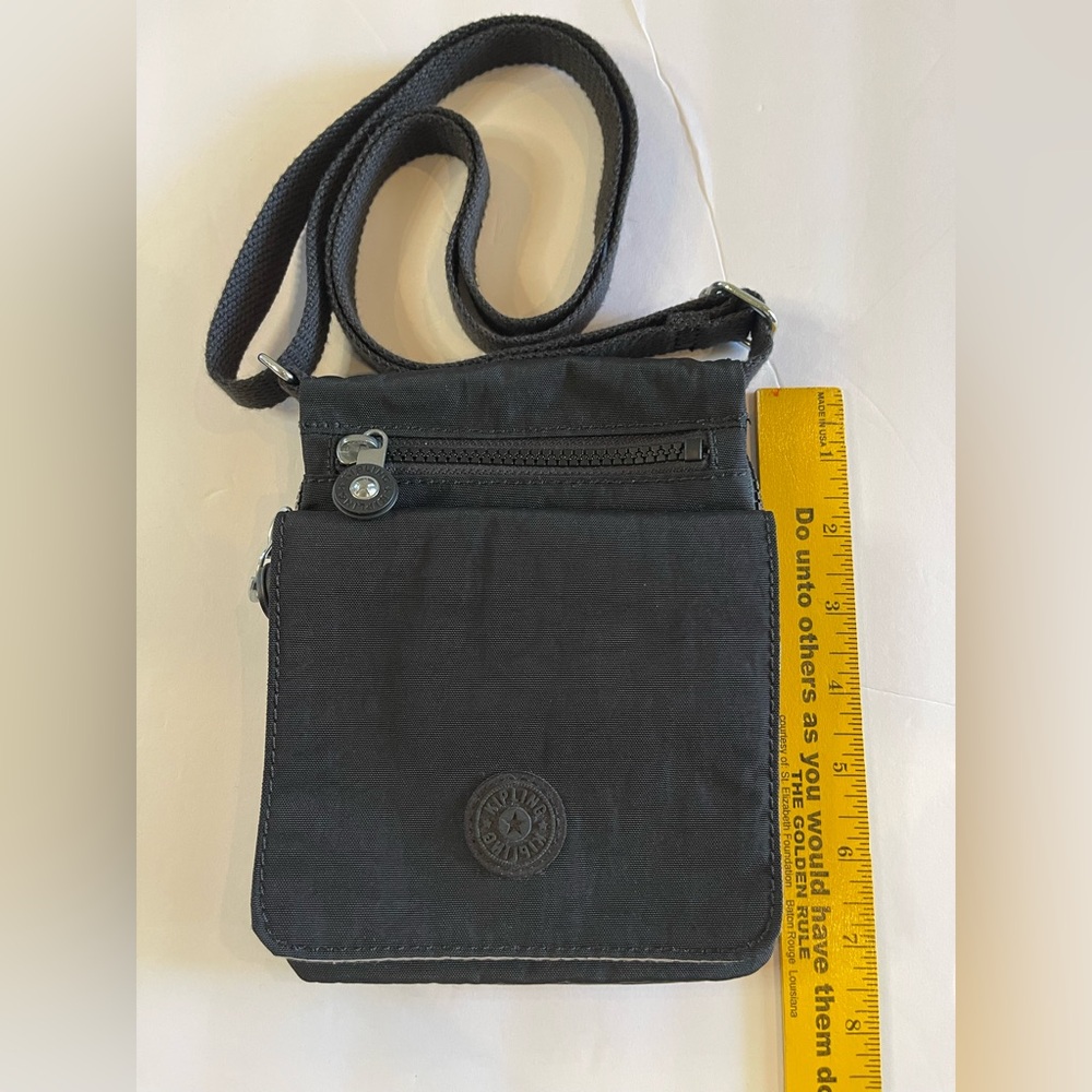 Kipling Black Multi-Pocket Crossbody Bag